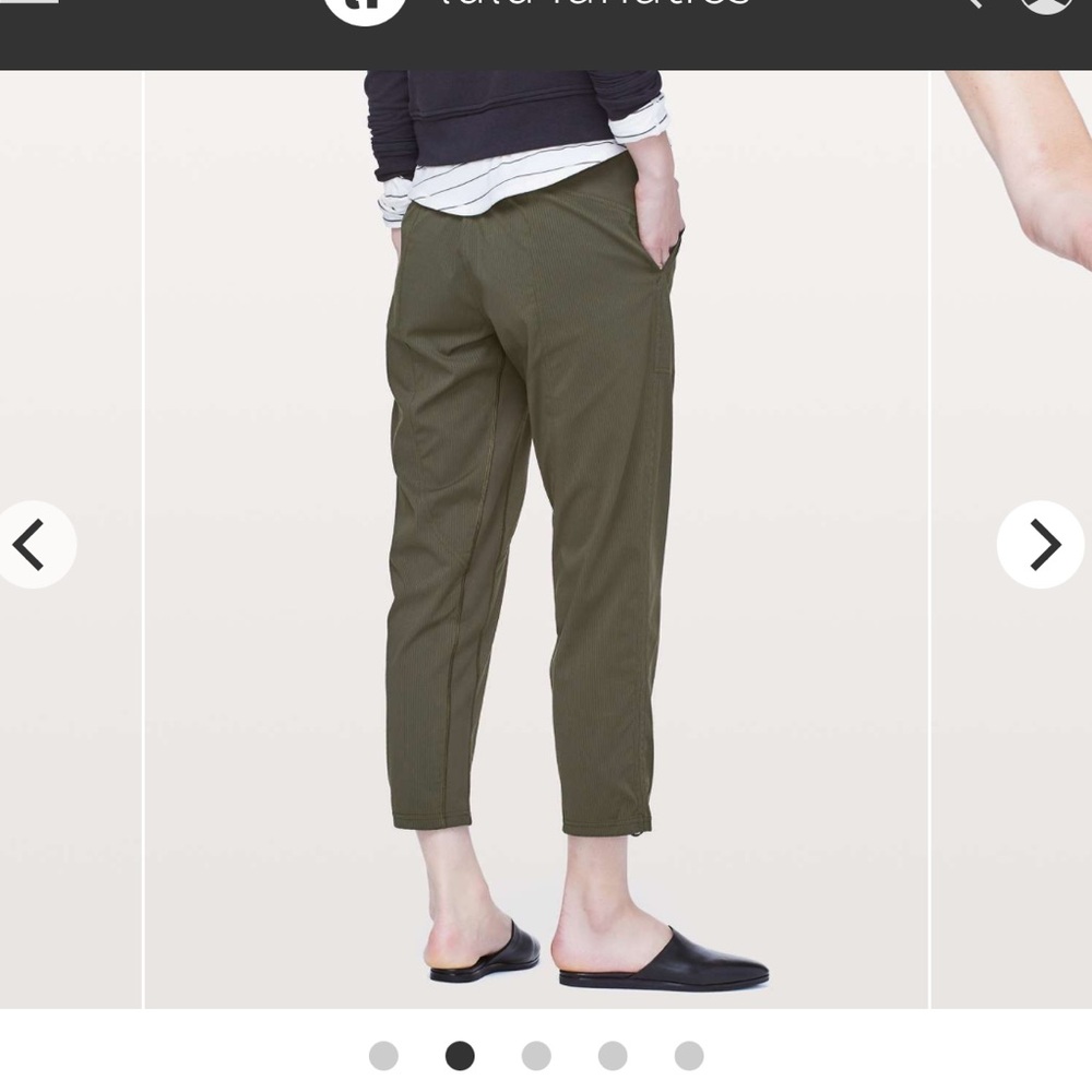 lululemon athletica sz 6 Olive green Joggers Studio Crops